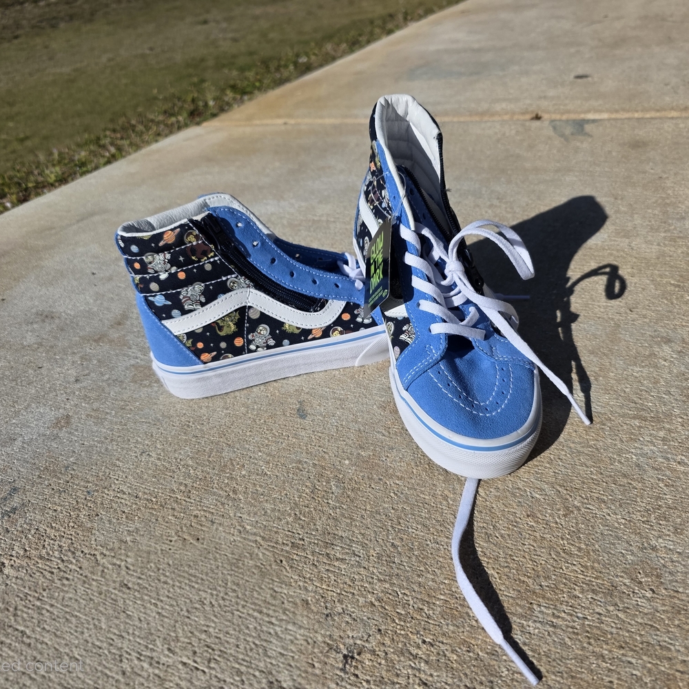 Vans Kids Blue and Black High-Top Sneakers